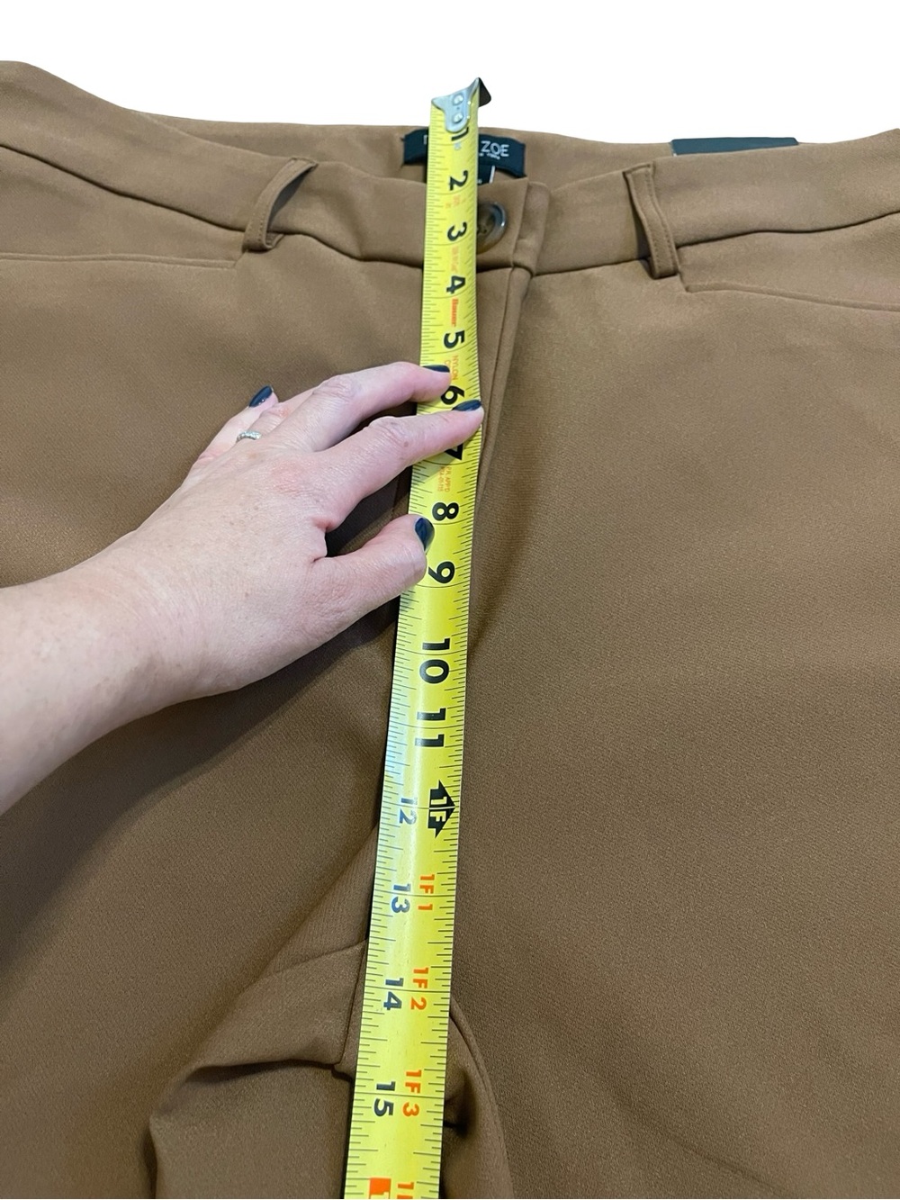 Rachel Zoe Tan High-Rise Slim Leg Dress Pants - Size XL NWT - Picture 4 of 6